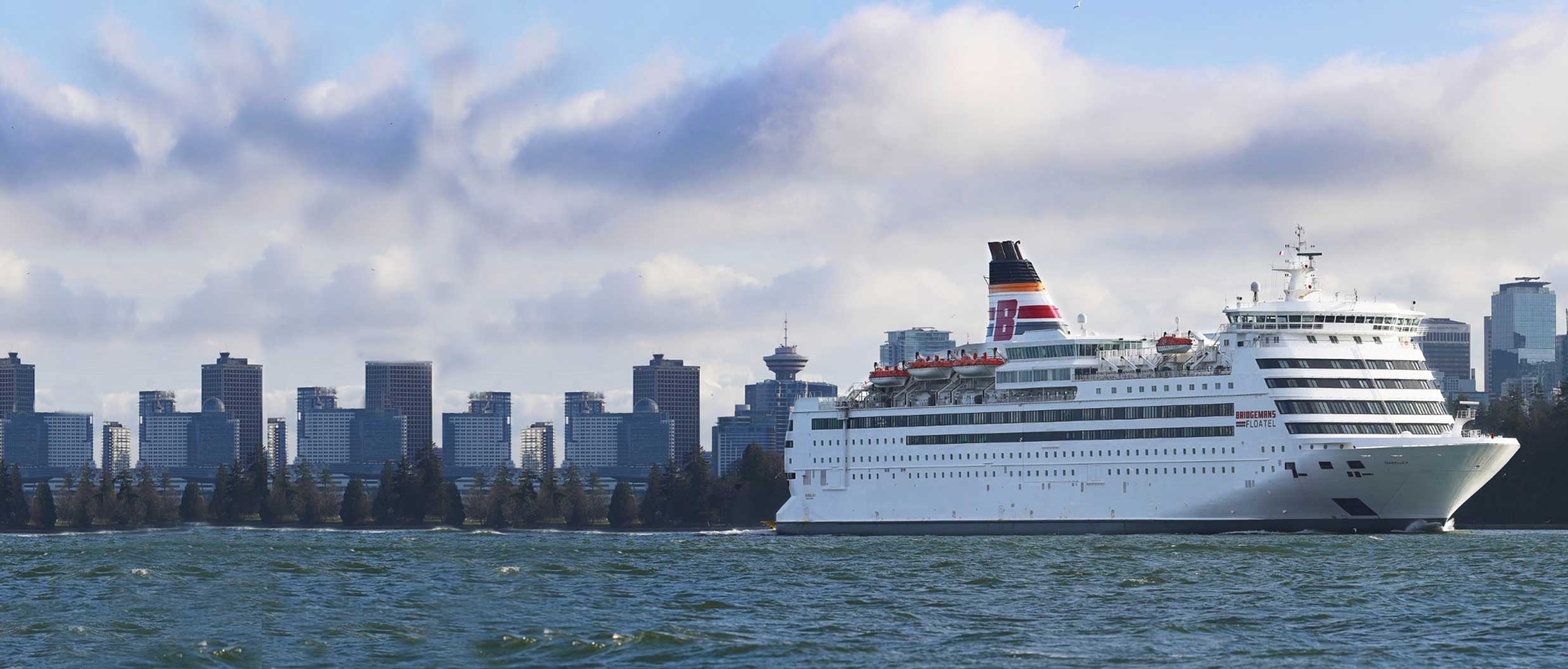 Vessel sailing beside Vancouver